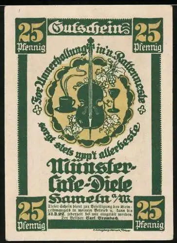 Notgeld Hameln 1922, 25 Pfennig, Der Kinderauszug aus Hameln 1284