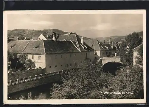 AK Wolfsberg i. K., Teilansicht mit Brücke
