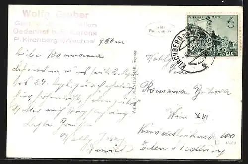 AK Kirchberg am Schneeberg, Ödenhof, Jausenstation Thomas Gruber