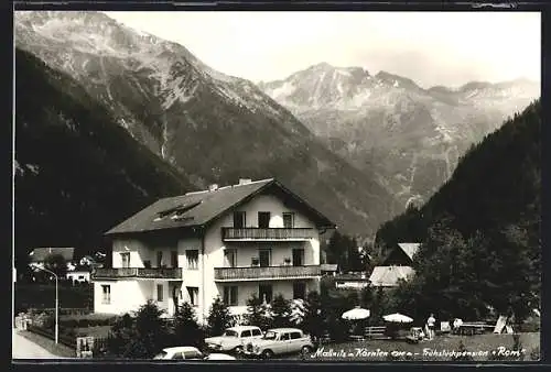 AK Mallnitz in Kärnten, Gasthaus Frühstückspension Rom mit Garten