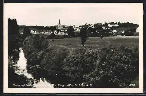 AK Dobersberg an der Thaya, Ortsansicht vom Fluss