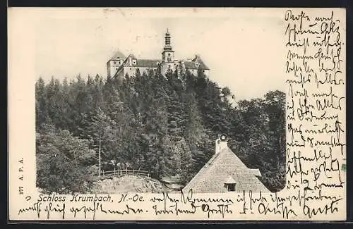 AK Krumbach, Blick zum Schloss Krumbach