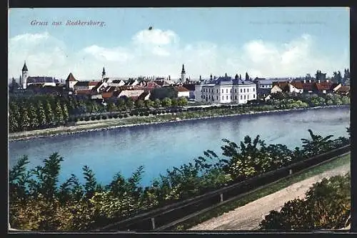 AK Radkersburg, Ortsansicht vom Fluss aus