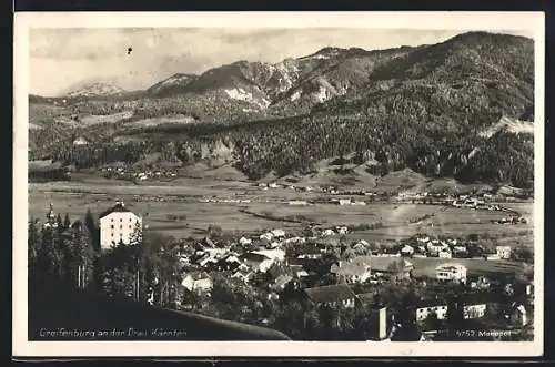 AK Greifenburg, Ortsansicht aus der Vogelschau