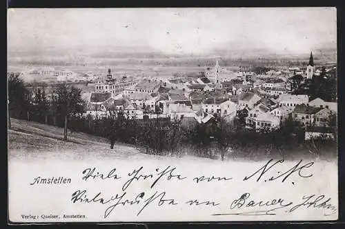 AK Amstetten, Blick in den Ort