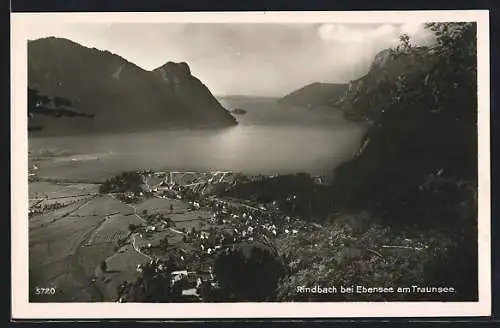 AK Ebensee am Traunsee, Rindbach von oben