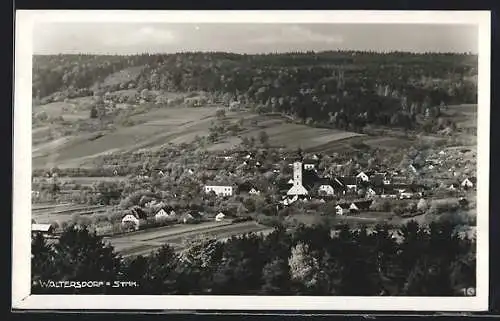 AK Waltersdorf, Blick in den Ort