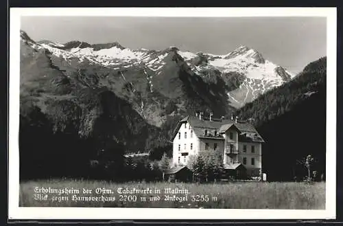 AK Mallnitz, Blick gegen Hannoverhaus und Ankogel