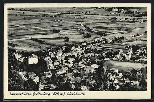 AK Greifenburg /Oberkärnten, Gesamtansicht aus der Vogelschau