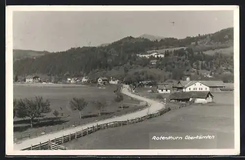 AK Spittal an der Drau, Rotenthurn, Blick auf den Weg in die Ortschaft