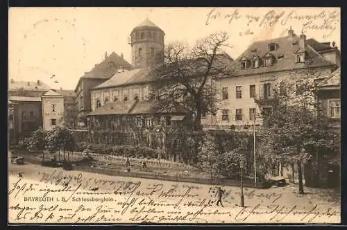 AK Bayreuth, Schlossberglein, Militär-Parade