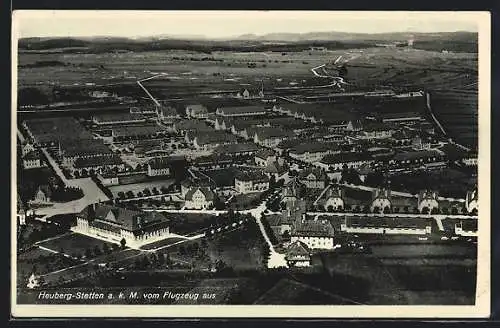 AK Heuberg-Stetten a. k. M., Ortsansicht vom Flugzeug aus
