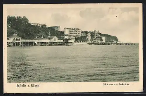 AK Sassnitz a. Rügen, Blick von der Seebrücke