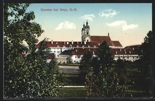 AK Garsten /Steyr, Stift mit Stiftskirche