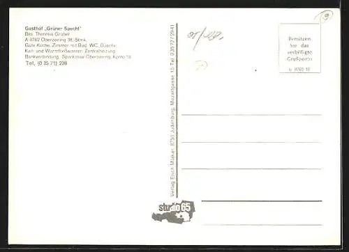 AK Oberzeiring, Gasthaus Grüner Specht
