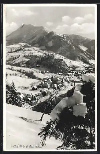 AK Losenstein a. d. Enns, Gesamtansicht mit Umgebung im Winter