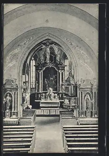 AK Losenstein, Inneres der Kirche mit Hochaltar