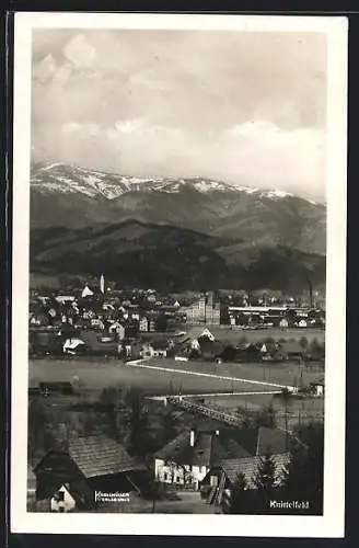 AK Knittelfeld, Ortsansicht gegen die Berge