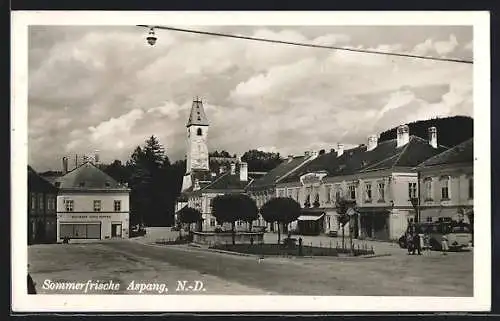 AK Aspang /N.-D., Platzpartie mit dem Kaufhaus Alois Supper