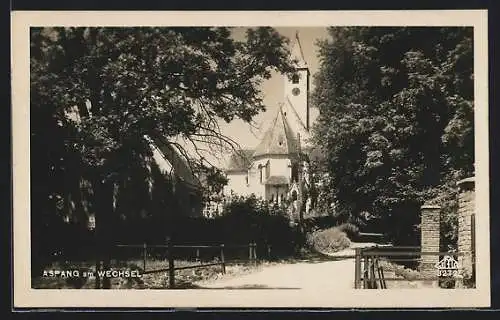 AK Aspang am Wechsel, Ortspartie mit Blick zur Kirche