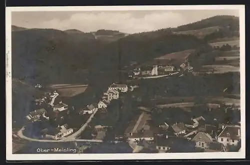 AK Ober-Meisling, Ortsansicht aus der Vogelschau