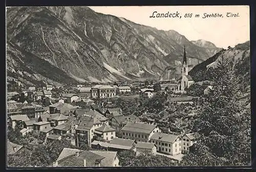 AK Landeck, Ortsansicht