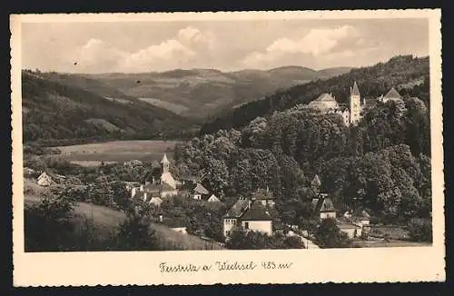 AK Feistritz a. Wechsel, Ortsansicht mit Kirche