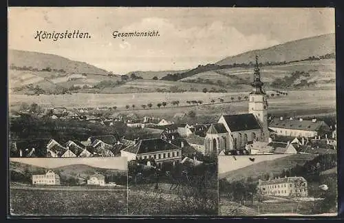 AK Königstetten, Gesamtansicht mit Kirche