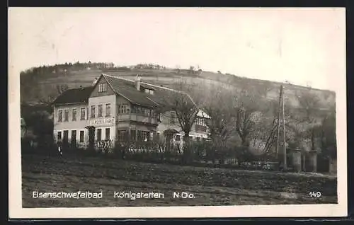 AK Königstetten, Eisenquellenbau mit Feldern