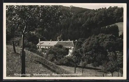 AK Königstetten /Niederdonau, Rekonvaleszentenheim aus der Vogelschau