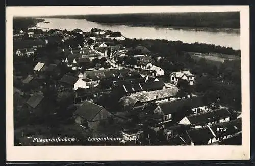 AK Tulln an der Donau, Langenlebarn, Fliegeraufnahme des Ortes