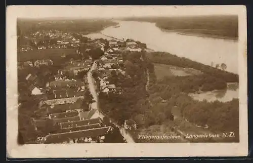 AK Tulln an der Donau, Langenlebarn, Fliegeraufnahme des Ortes