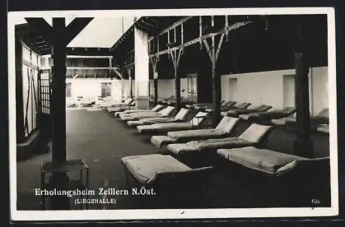 Foto-AK Zeillern, Liegehalle des Erholungsheim