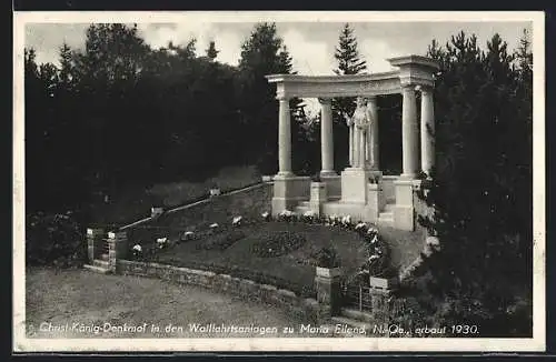 AK Maria Ellend /N.-Oe., Christ-König-Denkmal in den Wallfahrtsanlagen