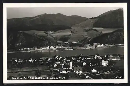 AK Aggsbach a. d. Donau, Teilansicht mit Kirche