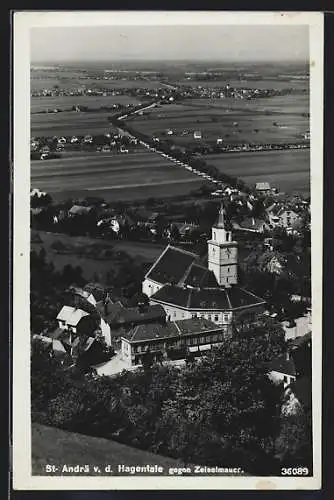 AK St. Andrä v. d. Hagentale, Panorama gegen Zeiselmauer