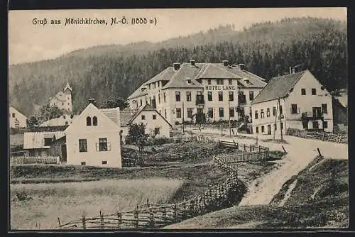 AK Mönichkirchen, Blick auf Hotel Lang