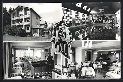 AK Villach-Warmbad, Pension Paracelsus, mit Hallenbad
