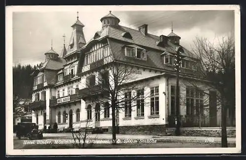 AK Mönichkirchen, Hotel Binder von aussen