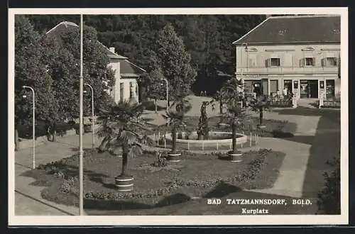 AK Bad Tatzmannsdorf, Kurplatz, Geschäft Delikatessen Gustav Löwy & Bruder