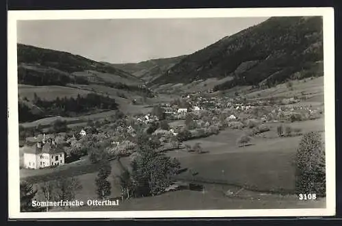 AK Otterthal, Ortsansicht mit Bergen