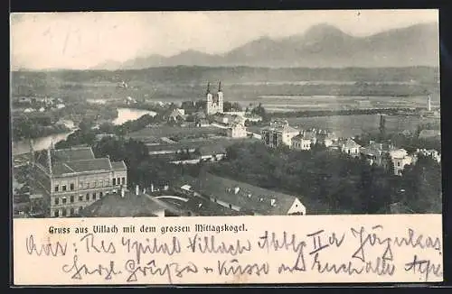 AK Villach, Teilansicht mit dem grossen Mittagskogel