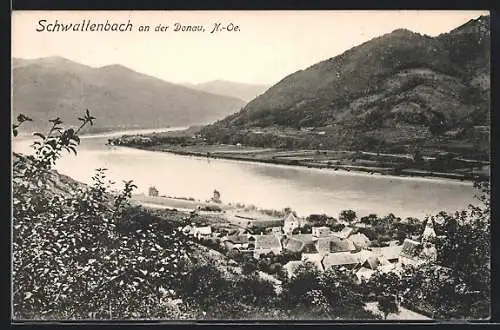 AK Schwallenbach an der Donau, Ortspanorama