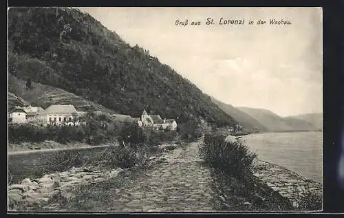 AK Weissenkirchen in der Wachau, St. Lorenzi an der Donau