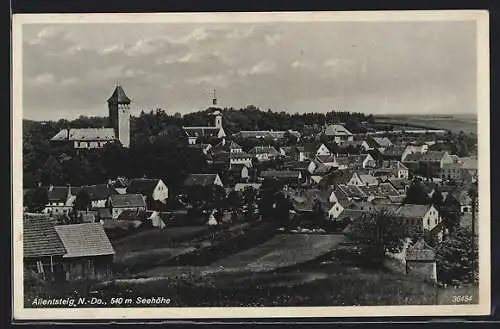 AK Allentsteig, Blick über Felder in den Ort