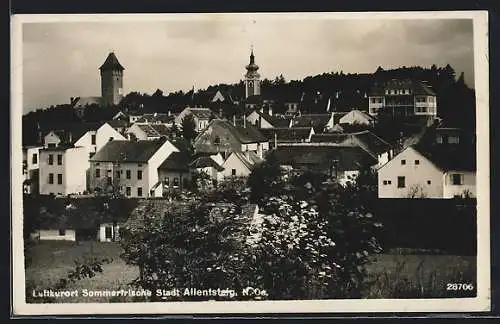 AK Allentsteig, Ortsansicht vom Berg aus