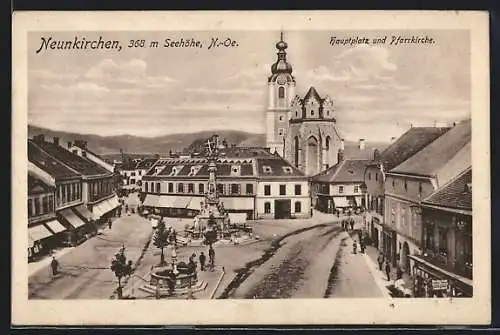 AK Neunkirchen, Hauptplatz & Pfarrkirche
