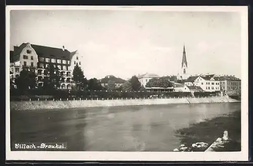 AK Villach, Blick auf den Draukai