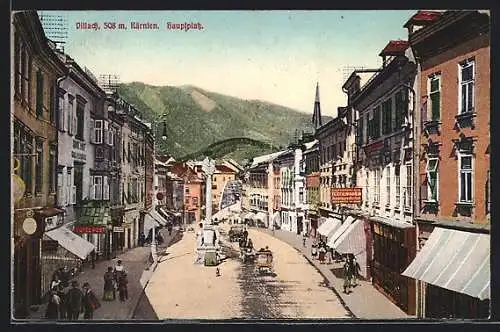 AK Villach /Kärnten, Blick über den Hauptplatz