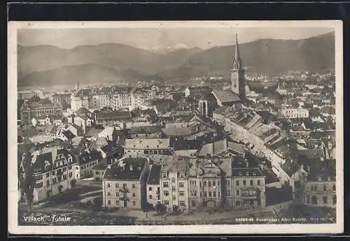 AK Villach, Gesamtansicht mit Kirche